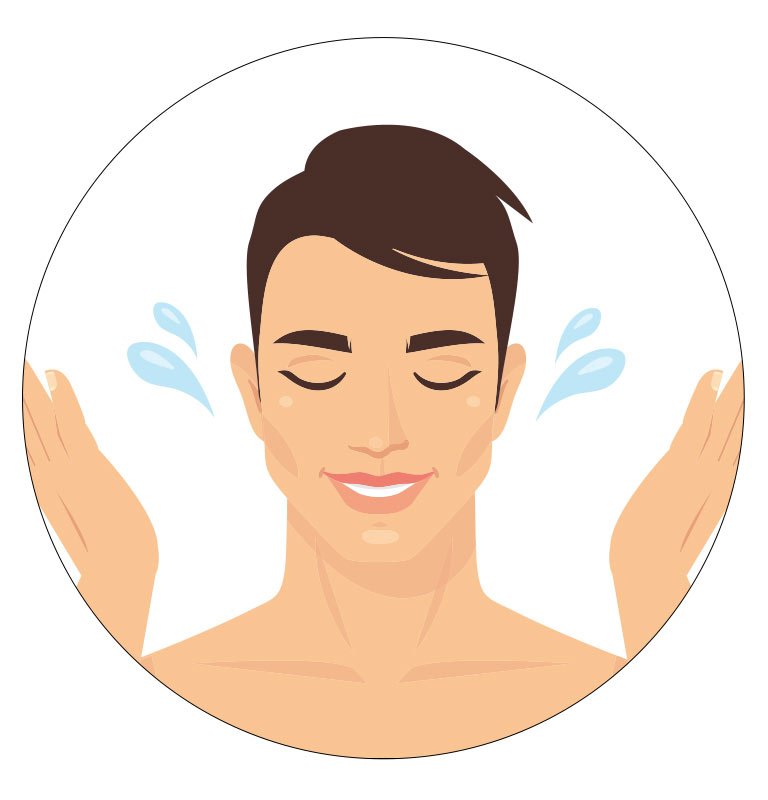 Rinse with water